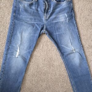 Men's Blue Distressed Jeans- Calvin Klein